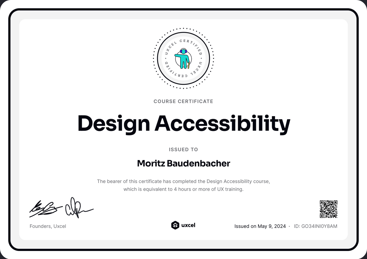 Design Accessibility Zertifikat