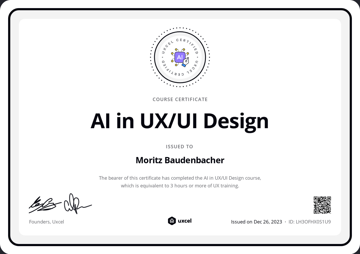 AI in UX/UI Design Zertifikat
