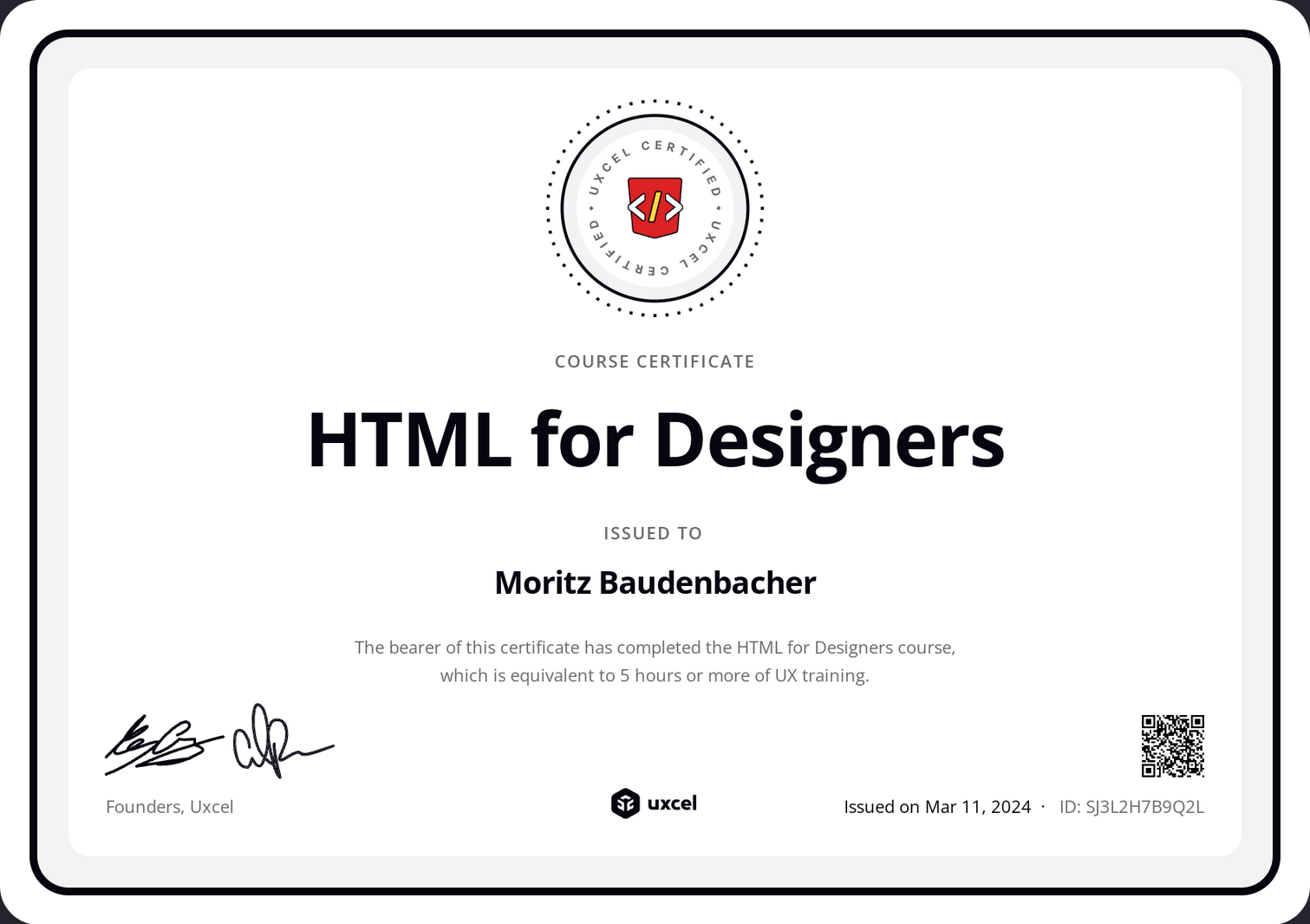 HTML Zertifikat