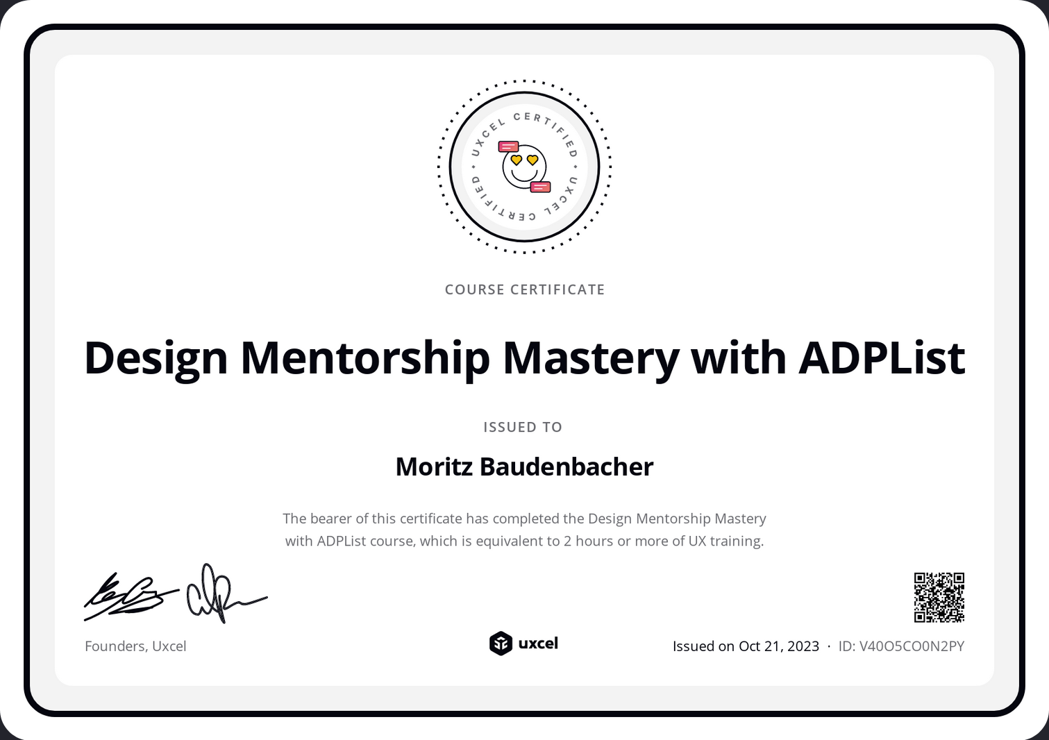 Mentorship Mastery Zertifikat