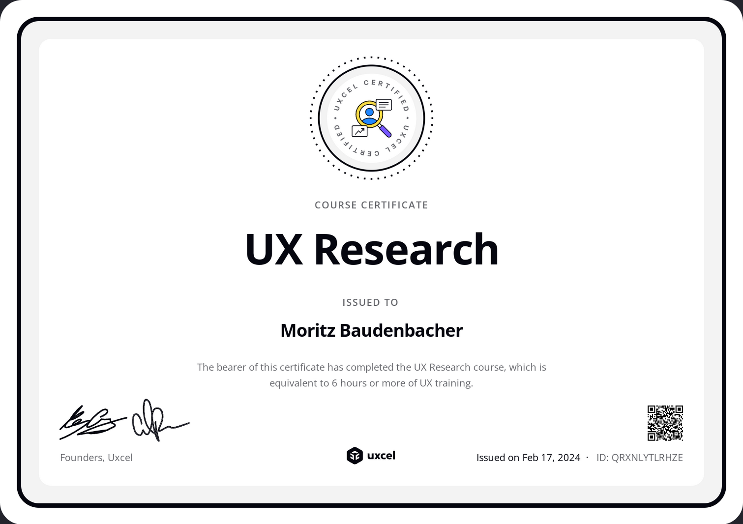 UX Research Zertifikat