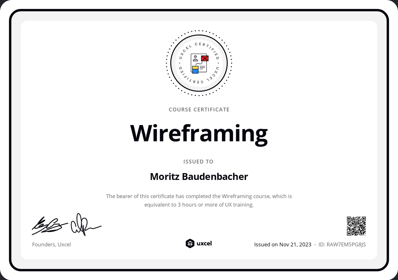 Wireframing Zertifikat