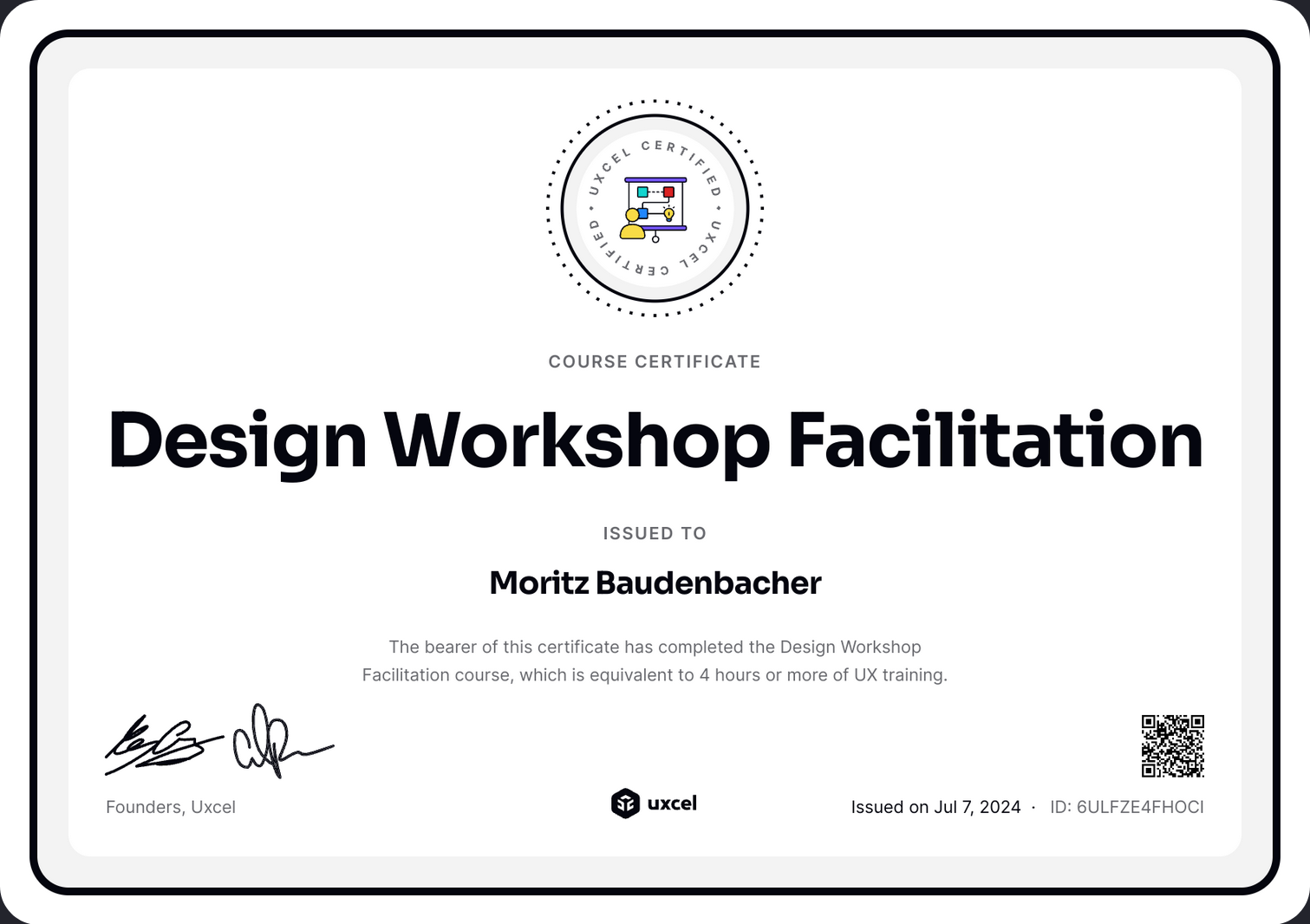 Design Workshop Facilitation Zertifikat